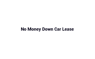 No Money Down Car Lease